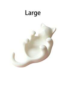 Creative Lying Cat Jewelry Tray, Four-Claw Cat Jewelry Storage Tray,Desktop Organizer,Home Decoration,Small Item Storage,Organization Accessories - Multicolor - View 16