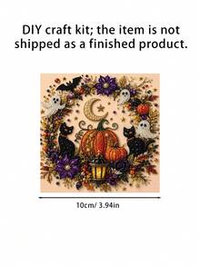Halloween & Christmas Theme Diamond Painting DIY Kit, 5D Diamond Art, Handmade Rhinestone Painting, Create Beautiful Patterns With Your Own Hands, Home Leisure Craft, Perfect For DIY Lovers, Healing Handmade Gift Suitable For All Seasons. These Kits Make Creative, Thoughtful Gifts For Holiday Parties, Gift Exchanges, Or Festive Presents For Friends And Family. - Multicolor - View 10