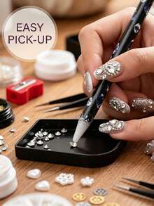 Rhinestone Wax Pencil (With Sharpener) Quick-Dry Wax Pencil, 4 Colors Available, For Applying Rhinestones, Gems, Studs And Other Nail Art Decorations - A - View 8