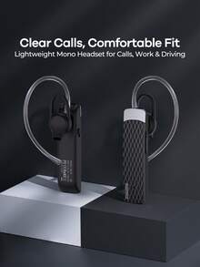 REMAX Bluetooth 6.0 Mono Headset, Single Ear Wireless Bluetooth Earpiece With Noise Reduction For Clear Calls, Lightweight Ear Hook Design, Hands-Free Calling, Dual Device Connection, 180H Standby Battery Life For Driving, Office & Work, Headphones - T9 - View 1