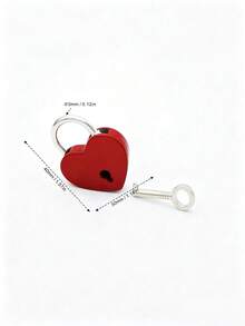 3cm Mini Heart-Shaped Cute Compact Zinc Alloy Lock, Durable Daily Use Lock For Bags, Backpacks, Drawers, Notebooks, Decorative Lock, Heart-Shaped Mini Padlock Suitable For Pencil Cases, Diaries, Handbags, Jewelry Boxes, Storage Bags - Multiple Styles - View 3