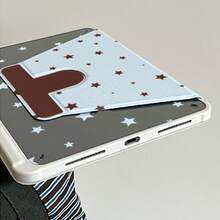 Ins Fresh Light Blue Background Brown Star 360° Rotating Multi-Fold Stand Protective Case, Horizontal And Vertical Rotation, Multi-Angle Support With Pen Slot, Anti-Drop And Anti-Bend, Suitable For IPad 12/11 Inch (2026), 11 (2025), Air7 (2025), Air8, Air8 13 Inch (2026 M4), Pro11 (2026 M4), 7/8/9, Air4/5/10, Air6 11 Inch, Minimalist Girl Tablet Protective Cover, Boy Tablet Protective Case - Baby Blue - View 6