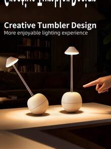 1pc Multicolor Solid Color Cup Shaped Modern Telescopic Height Adjustable Remote Control RGB Table Lamp, Dimmable Timer Ambient Night Light, Suitable For Bedroom Study Office Home Decor, Popular Indoor Desktop Lighting - Multicolor - View 3