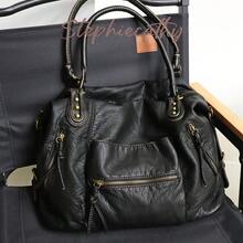 STEPHIECATHY 哥特朋克街头风手提包，女士复古做旧PU皮革，铆钉装饰，长肩带斜挎包，大容量通勤包，可装13英寸笔记本电脑，多口袋设计，休闲随性风格，适合日常通勤和大学生活 - 銅色 - 查看 2