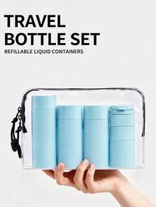 Portable Refillable Fragrance Spray Bottle With Keychain, Empty Travel Size Fine Mist Sprayer, Leak-Proof Transparent Window Liquid Dispenser Container, Suitable For Cosmetics And Fragrances - Multicolor - View 3