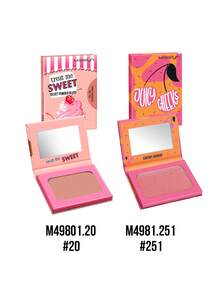 MISSLYN 2Pcs TREAT ME SWEET Velvet Powder Blush & Juicy Cheeks Powder Blush, Silky Blendable Pigment, Natural Velvet Flush, Face Palette Cheek/Contour, Daily/Summer/Party, Y2K/Soft Glam/Beach, Blush Set,Halloween Makeup - #20+#251 - View 8