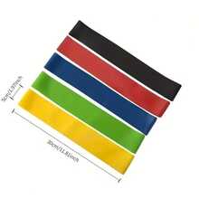 5pcs Yoga Resistance Bands With Tension Rings - Multi-Color Fitness Elastic Bands Suitable For Squats, Lifts, Stretching & Full-Body Workouts - Gym, Yoga Studio Essentials (Beginners & Advanced) - Multicolor - View 3