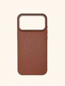 1pc 4-Color Optional Solid Color Lychee Texture Faux Leather Large Window Phone Case, Ins Premium Minimalist Business Solid Color Leather Texture, A Classic Black / B Beige White / C Premium Gray / D Caramel Brown, Faux Leather Matte Lens Raised Full Coverage Anti-Drop Soft Shell, Autumn/Winter Commute Versatile, Suitable For Personal Use And Gift; Compatible With IPhone Case & Galaxy Case, Compatible With IPhone 17 - Multicolor - View 137