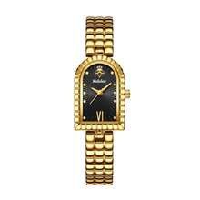 YaLaLuSi Brand 1pc Elegant Women's Wrist Watch, Exquisite Small Square Dial Design - Gold - View 12