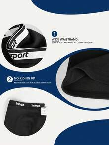 Norcotton 1pc Warm Thermal Fleece Sports Underwear Black Long Leg Boxer Shorts - Black - View 5