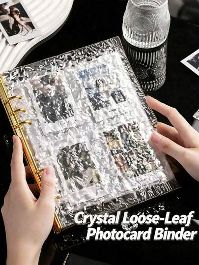 A5 Transparent Acrylic Photo Card Album 3-Ring Loose Leaf Binder With Grid Inner Pages, Clear Scrapbook For Mini Photos, Kpop Photocards, Stamps And Collectibles, Birthday/Back To School/Graduation Gift For Girls And Photographers