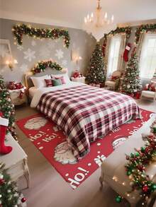1pc 3D Embossed Non-Slip Cute Santa Claus HO! Doormat, Christmas Decoration Essential, Suitable For Entryway, Study, Bedside, Floor Mat, Outdoor, Easy To Clean, Non-Slip, Quick Dry, All Season Use, Washable - A - View 11