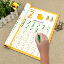 36 Pages Digital Tracing Practice Book, 0-100 Dot Grid Copying Book, Pencil Control Practice, Preschool Kindergarten Math Learning, Essential For Home Study - Multicolor - View 2