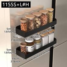 Magnetic Fridge Side Storage Rack, No Installation Refrigerator Organizer Basket, Multifunctional Kitchen Storage Holder, Space Saving Fridge Shelf For Spice Jars, Plastic Wrap, Seasoning Bottles, Kitchen Countertop Storage Organizer - Multicolor - View 14