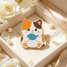 Cute Cartoon Animal Enamel Pins Set, Kawaii Rabbit Panda Squirrel Cat Bear Lapel Badge For Backpack Clothes Decor, Lovely Gift For Animal Lovers - Multicolor - View 10