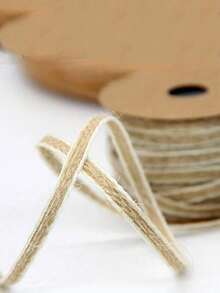 Vintage Jute Rope Gift Packaging Ribbon Bow Handmade Jute Rope Burlap Party Wedding Decoration Supplies, Christmas Valentine's Day - Multicolor - View 8