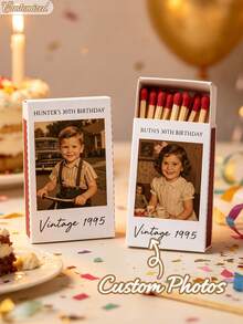 Custom Matchbox,Personalized Wedding Party Matchbox.Customizable With Images,Logos And Text, Suitable For Weddings,Various Parties,Birthday Celebrations,Anniversary Souvenirs,Event Favors(Matchbox Only,Matches Not Included) - Multicolor - View 6