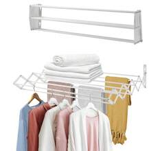 Telescopic Clothes Drying Racks - White - View 5