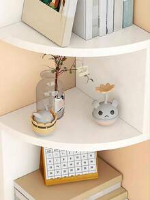 1pc Creative Wall-Mounted Corner Triangle Storage Shelf, Multi-Functional 5-Tier Semi-Circular Wall Corner Bookshelf, Space-Saving Corner Organizer - Multicolor - View 9