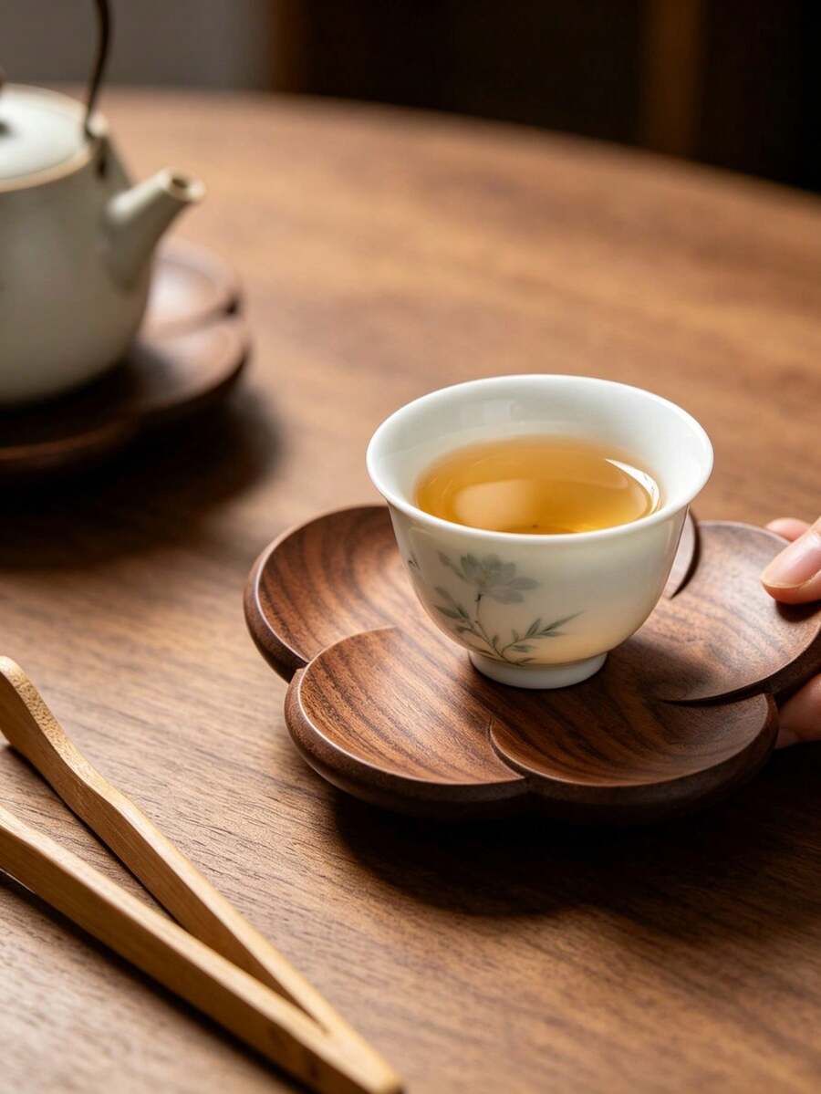 6件/4件/2件/1件/1套 黑胡桃木杯墊 茶壺墊 耐熱創意花形圓形木製杯墊 咖啡杯墊 適用於桌面裝飾 餐廳 廚房 客廳 波希米亞風廚房與客廳裝飾桌墊 節日禮物 - 彩色 - 查看 1