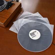 20 Inner Sleeves Record Inner Bags Transparent PVC Outer Sleeves No Flap Design Suitable For 12-Inch/10-Inch/7-Inch LP Records And Singles Anti-Static Anti-Scratch - Inner Sleeves - View 1
