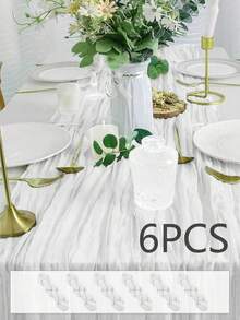 Cheesecloth Table Runner, (60/90*180/300cm 45*275cm) Solid Color Runner Gauze Boho Wedding Decor Romantic Table Runner For Wedding Birthday Party 12/6/1pc - Cheese Cloth - View 38
