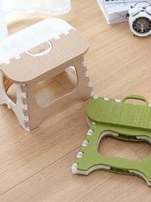 Portable Thickened Folding Stool, Fishing Stool, Small Plastic Low Stool, Outdoor Portable Folding Stool, Training Stool, Plastic Portable Folding Stool, Thickened Outdoor Portable Handheld Stool, Durable And Sturdy, Home And Outdoor Folding Stool, Camping Chair - Multicolor - View 2