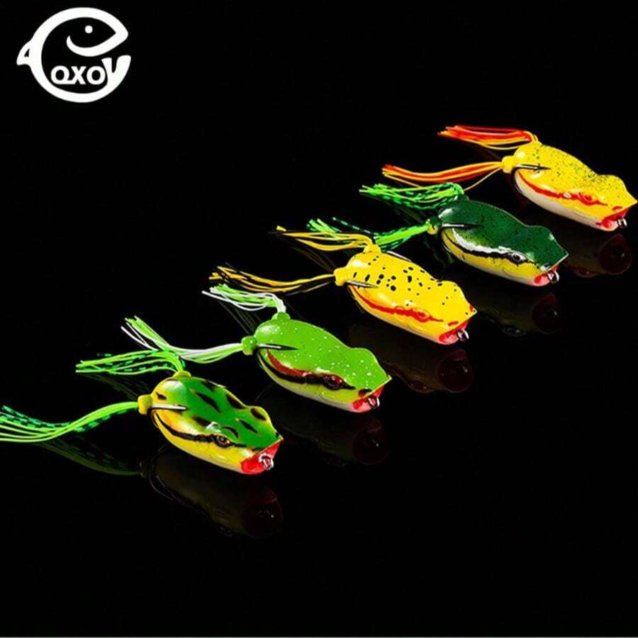 1pc New Frog Silicone Fishing Soft Bait Rotating Glitter Squid Frog Metal Plate Spoon Soft Bait Sea Ice Fishing - Multicolor - View 1