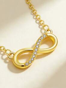 Niche Design Infinity 8-Shaped Pendant Necklace, Lightweight Luxury High-End Jewelry - Necklace - View 8