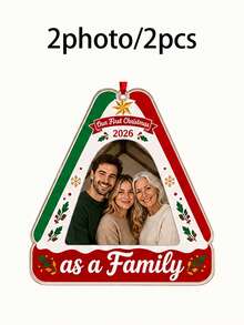 Custom Christmas Photo Ornament, Personalized Tree Hanging Decor, Festive Holiday Party Wall Accent, Customized Picture Family Keepsake, Customizable 2026 Xmas Picture Ornament, Christmas Gift, Seasonal Home Decor, Gift For Grandma And Grandpa - Style a - View 15