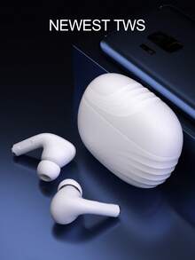 TWS Earbuds Wireless Bluetooth Earphones White Design Built-In Microphone Clear Calls Comfortable Stem Design Compatible With All Phone Devices Suitable For Fitness Running Daily Use - Multicolor - View 3