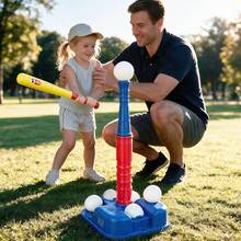 Children's Baseball Training Set - Baseball Sports Toy Set, Includes 6 Baseballs. Suitable For Outdoor Leisure Sports. Ideal Birthday Gift And Christmas Gift. - Blue and Red - View 5