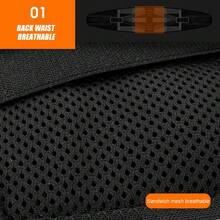 1 Pc Adjustable Sports Back Support Brace, Breathable Mesh Waist Stabilizer Belt For Gym Work & Daily Activity, For Men Women, Sizes M L XL - Black - View 6