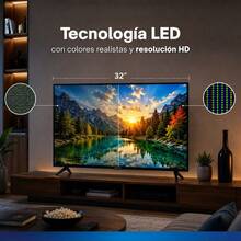 Daewoo  Pack 2 TV 32 Pulgadas HD LED Linux OS  Dolby Audio WiFi3 2 USB AV  Mismo Modelo DAW32H - Tipo de Enchufe B USA (110-127V) - Ver 6