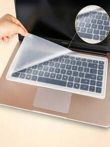 Universal Transparent Keyboard Protector, Ultra-Thin Keyboard Protector And Keyboard Cleaning Brush, Effectively Protects Keyboard, Suitable For 15 To 17.0 Inch Laptops, Available In Transparent, Purple, Yellow, Pink And Blue Colors, Washable And Reusable - Multi-color - View 5