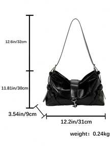 2026 New Fashion Versatile Large Capacity Casual Design Shoulder Crossbody Women's Bag - Black - View 3