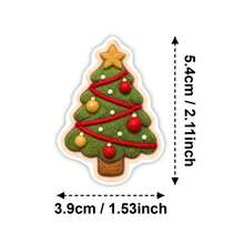 50pcs Christmas Tree Christmas Theme Cartoon Graffiti Stickers, Diverse Designs, Enhance Thinking And Creative Action Ability, Art Supplies, Children Sticker Toys - Multicolor - View 3