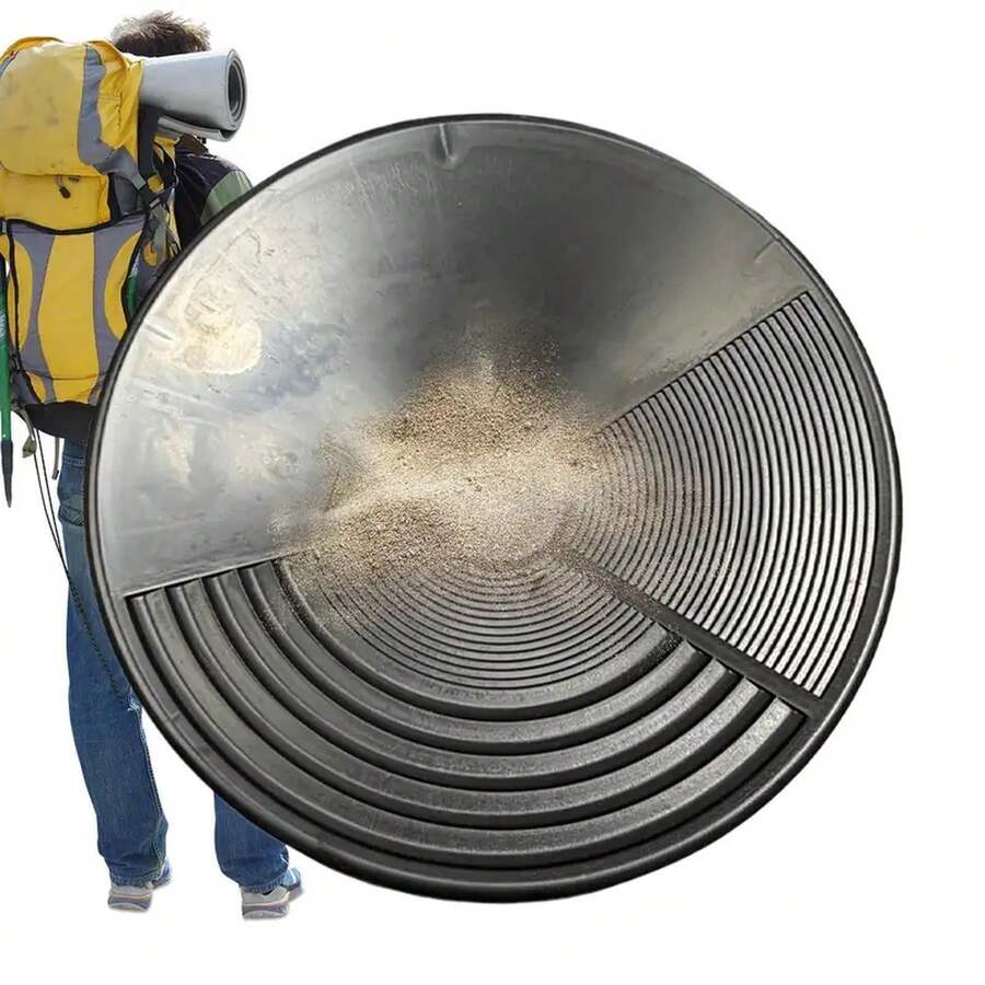 Gold Pan Hand-Cranked Mining Tools Gold Classifier Panning Equipment For Prospector Adults Outdoor Stream Desert - As Show - View 1
