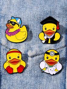 Cute Cartoon Style Alloy Oil-Drip Graduation Cap Duck Brooch, Women's Graduation Season Backpack & Clothing Decoration - Multicolor - View 1