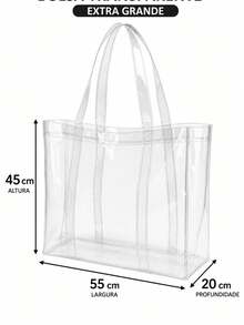 Sacola transparente multiuso JUMBO Reforçada - Transparente - Visão 8