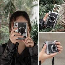 Crossbody Transparent Protective Case, Transparent Camera Protective Cover + Black Shoulder Strap, PVC Material Anti-Scratch Anti-Drop Camera Accessory, Suitable For In-Stax Mini Crystal Shell Camera Transparent Protective Case, Non-Yellowing Transparent Shell, Essential For Travel And Outings - View 2