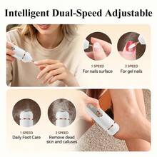 Electric Nail & Toe File 2-In-1 Hand & Foot Care Tool, With Replaceable Grinding Heads, Portable Callus Remover, Suitable For Fingernails And Toenails Manicure - A - View 5