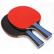 2pcs Professional Adult Table Tennis Rackets For Training And Competition, Shakehand And Penhold, Double-Sided Inverted Rubber, Handle - Multicolor - View 5