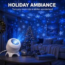 1PC LED Snowflake Projection Light, 360 Degree Rotating Dynamic Projection Night Light, USB Powered Adjustable Angle Stage Light, Indoor Holiday Decoration, Suitable For Room, Christmas, Easter And Party Decoration - Projector Light - View 8
