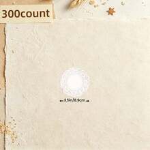 300sheets White Round Lace Paper Doilies, Disposable Decorative Paper Placemats Bulk, Elegant Doily Paper Pads For Dessert Fried Food, Wedding Tableware Decoration, Cake Packaging & Daily Table Serving - White - View 14
