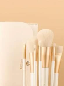 DU care 7Pcs Affordable Makeup Brushes Set Includes Foundation Brush, Eyeshadow Blender, Powder Brush With Case Makeup Bag, Easy To Clean, Non-Shedding Bristles For Daily Makeup - Gold - View 3