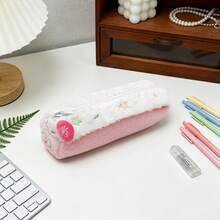 Cute Swiss Roll Plush Pencil Case, Large Capacity, Sweet High-Quality Stationery Storage Bag For Students - Multicolor - View 15