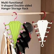 Umbrella-Shaped Multi-Hook Hanger, 360° Rotating Hooks With Multiple Hanging Positions, Non-Slip Beads, Stackable Space-Saving Plastic Material, Multi-Functional Storage For Wardrobe, Closet, Bedroom, Camisoles, Underwear, Bags, Hats, Scarves, Suitable For Home, Renters, Students, Girls, Storage Enthusiasts, Multi-Functional Hanger With Multiple Hooks, Wardrobe Storage Rack, Camisole Hanging Hook, Umbrella-Shaped Rotating Multi-Hook Storage Hanger, Space-Saving Wardrobe Camisole Scarf Bag Hanging Rack, Stackable Non-Slip Underwear Accessory Organizer, Creative Multi-Functional Hanging Hook Hanger For Home - Multicolor - View 7