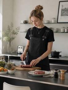 1pc Adjustable Strap Apron With Buckle, Large Pocket For Convenient Storage, Suitable For Home Kitchen, Cooking, Painting, Coffee Brewing, Floral Arrangement, Indoor And Outdoor Use, Unisex, High Quality, Durable, Perfect Holiday Gift - Multicolor - View 8