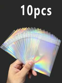 150/50/20/10pcs Anti-Oxidation Jewelry Bags, Disposable OPP Bags, Transparent Jewelry Display Bags, Laser Holographic Jewelry Bags, Suitable For Earrings, Rings And Star Cards - Multicolor - View 20